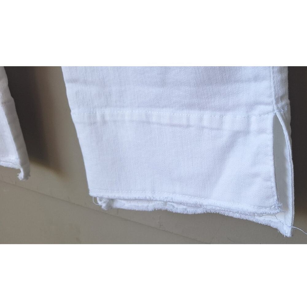 Democracy Ab Solution Kick Flare Capri Crop White Jeans Tummy Control Size 16 - Picture 6 of 10